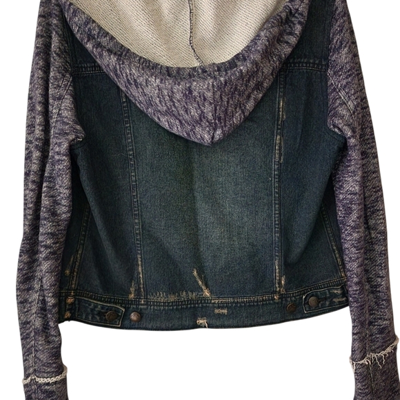 Free People Denim Jacket Long Sleeve Size Large - Picture 3 of 6